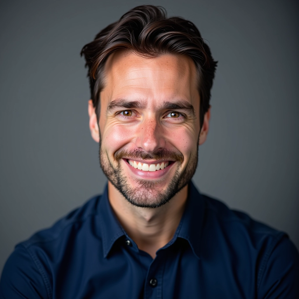 Martin Kovács, Senior Product Specialist at komatsucanada s.r.o., portrait photograph in professional office setting